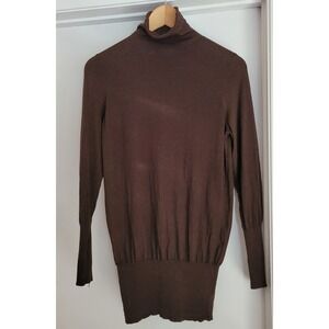 Rivamonti Women's Pullover Sweater Brown Thin Knit Classic Capsule Minimalist